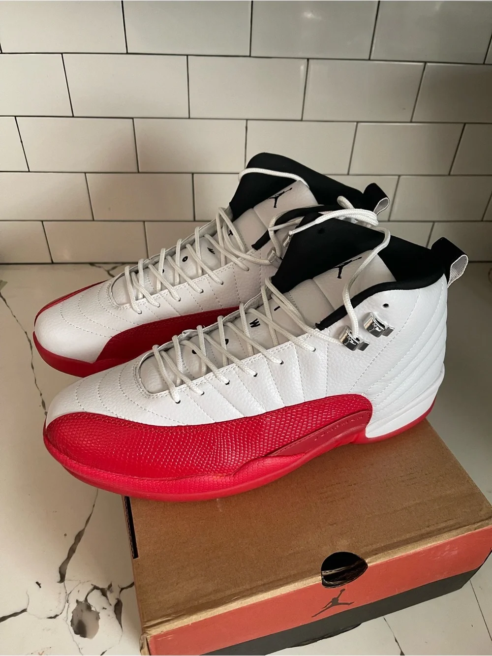 Men’s Retro 12 Cherry Size 13.